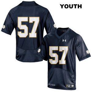 Notre Dame Fighting Irish Youth Jayson Ademilola #57 Navy Under Armour No Name Authentic Stitched College NCAA Football Jersey CZF4399SK